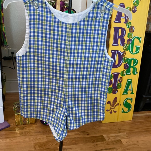 Banbury Cross Infant Boys plaid Shortall size 9M - Picture 6 of 7